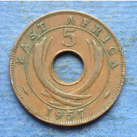 Восточная Африка Британская колония 5 центов 1957