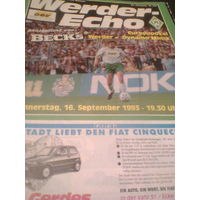 16.09.1993--Вердер Бремен Германия--Динамо Минск Беларусь--кубок чемпионов