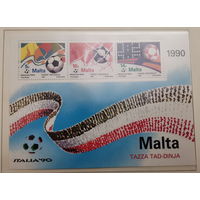 Мальта 1990г - Чемпионат мира по футболу 1990 года Италия. Блок (Mi. 843- 845) **
