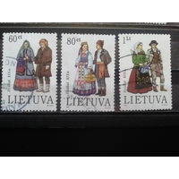 Литва 1993 Народные костюмы Полная серия Михель-2,5 евро гаш