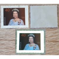 Канада 1990 Королева Елизавета II. Без перфорации справа