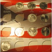 25 центов (квотер) 2012-2019 США на выбор "Прекрасная Америка"