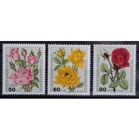 Благотворительные марки. Розы, Германия (Берлин), 1982 год, 3 марки