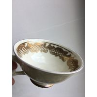 Чашка Старинная Бавария J. Krones Bavaria молочный фарфор с позолотой