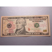10 долларов США 2009 г., JG 00994690 * со звездой (звездная)