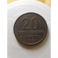 Литва 20 центов 1997 год