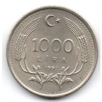 ТУРЕЦКАЯ РЕСПУБЛИКА. 1000 ЛИР 1991