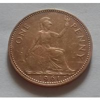 1 пенни, Великобритания 1961 г.