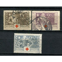 Финляндия - 1934 - Красный крест. Офицеры - [Mi. 184-186] - полная серия - 3 марки. Гашеные.  (Лот 199AJ)