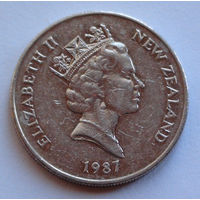 Новая Зеландия 10 центов. 1987