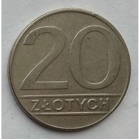 Польша 20 злотых 1989 г.