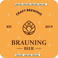 Подставку под пиво "Brauning Bier".