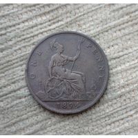 Werty71 Великобритания 1 пенни 1894 Виктория