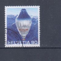 [1752] Швейцария 1999. Авиация.Стратостат. Гашеная марка.