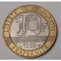 Франция 10 франков, 1989 (7-5-23)