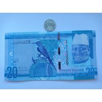Werty71 Гамбия 20 даласи 2015 UNC банкнота