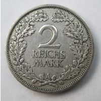 Германия 2 марки 1925 А, серебро     .32-404