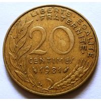 20 сантимов 1981 Франция