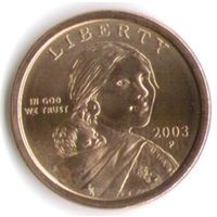 1 доллар США 2003 год Сакагавея Парящий орел двор P _состояние UNC