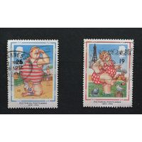 Великобритания 1994 Столетие открыток с картинками. 2 марки из серии