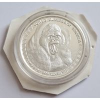 Конго 2019 серебро (1 oz) "Горилла"
