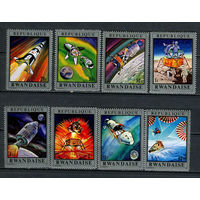 Руанда - 1970 - Космос. Аполлон - 13 - [Mi. 414-421] - полная серия - 8 марок. MNH.  (Лот 88DQ)