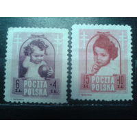 Польша 1948 Борьба с детским туберкулезом, Михель 15 евро гаш