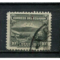 Эквадор - 1934/1946 - Гора Чимборасо 10С - [Mi.322] - 1 марка. Гашеная.  (LOT EZ48)-T10P23