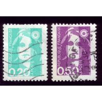 2 марки 1990 год Франция 2765-2766