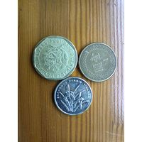Перу 50 сантимо 1994, Тайвань 1 доллар, Китай 1 2007  -87