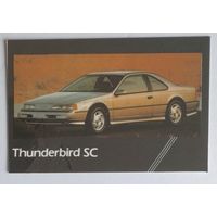 Календарик. Автомобиль Thunderbird SC. 1992.