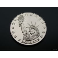 Либерия. 5 долларов 2000 год UC#122 "Статуя Свободы"