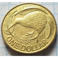 Новая Зеландия 1 доллар, 1990       ( 3-4-4 )