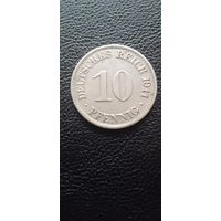 Германия 10 пфеннигов 1911 г. - A