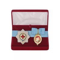 Комплект Знак и звезда ордена Подвязки - Великобритания в подарочном футляре