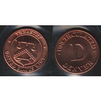 Treasury United States Mint -- D uncirculated Denver. США жетон Денверского монетного двора (19(1,7)мм) (6873_