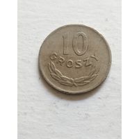 Польша 10 грошей 1949 никель