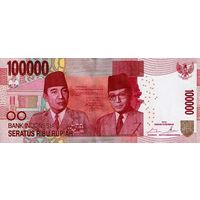 Индонезия 100000 рупий образца 2014 года UNC p153d