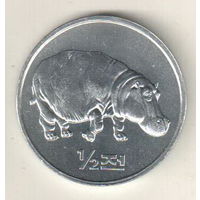 Северная Корея 1/2 чон 2002 Мир животных - Бегемот