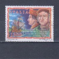 [1660] Италия 1998. Корабли Парусники.Колумб. Одиночный выпуск. Гашеная марка.