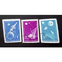 Болгария 1963 г. Космос, полная серия из 3 марок #0032-K1