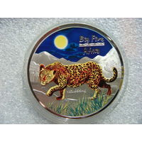 240 франков Конго 2008 Леопард Большая пятёрка Африки Серебро 999