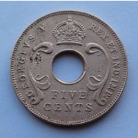 Британская Восточная Африка 5 центов. 1923