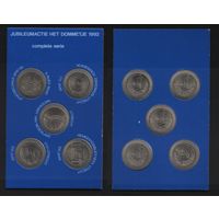 JUBILEUMACTIE HET DOMMETJE 1992 complete serie -- серия из 5 жетонов 1 Dommetje 1992 Utrecht (30мм_гр) (f