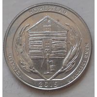 США 25 центов (квотер) 2015 D Гомстед Небраска. Возможен обмен