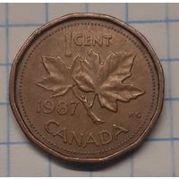 Канада 1 цент 1987г.km132