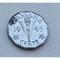 Канада 5 центов, 1945 5-12-18
