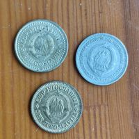 Югославия 10 пари 1981, 2 динара 1985, 1 динар 1965-2