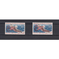 Фауна. Птицы. Мавритания. 1962. 2 марки с надпечатками (полная серия).  Michel N VI-I, VI-II (60,0 е)
