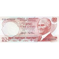 Турция 20 лир образца 1970 года UNC p187a(2)